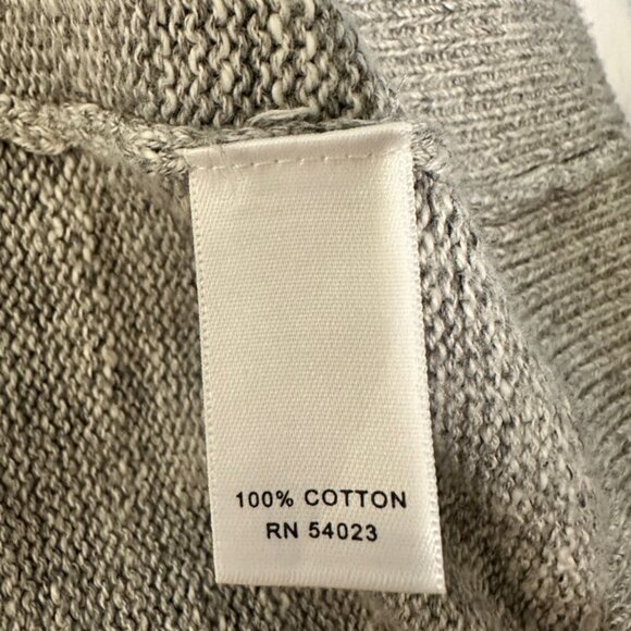 Banana Republic Grey Zipper Cardigan Cotton High Neck Size L - Picture 7 of 12